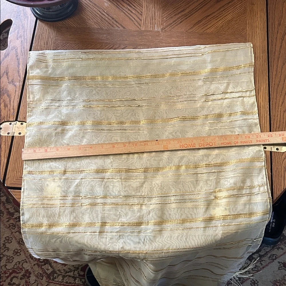 Vintage Gold Metallic Sheer Wrap Scarf